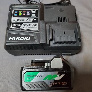 ヒタチ(日立)のHikokiのマルチボルトバッテリーBSL36A18と充電器セット　新品未使用品(工具/メンテナンス)