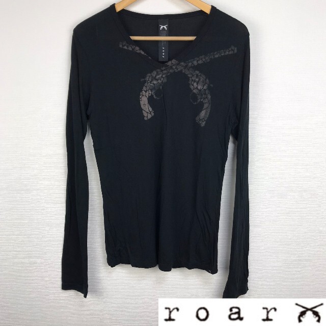 roar(ロアー)の美品 roar ロアー 長袖カットソー ブラック サイズ2 メンズのトップス(Tシャツ/カットソー(七分/長袖))の商品写真