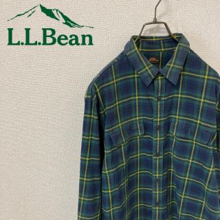 エルエルビーン(L.L.Bean)のエルエルビーン　ネルシャツ　チェック　 筆記体タグ　復刻(シャツ)