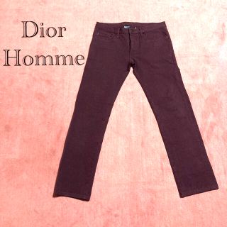 ディオールオム(DIOR HOMME)のディオールオム　スーパースレンダーパンツ　30 ボルドー(チノパン)