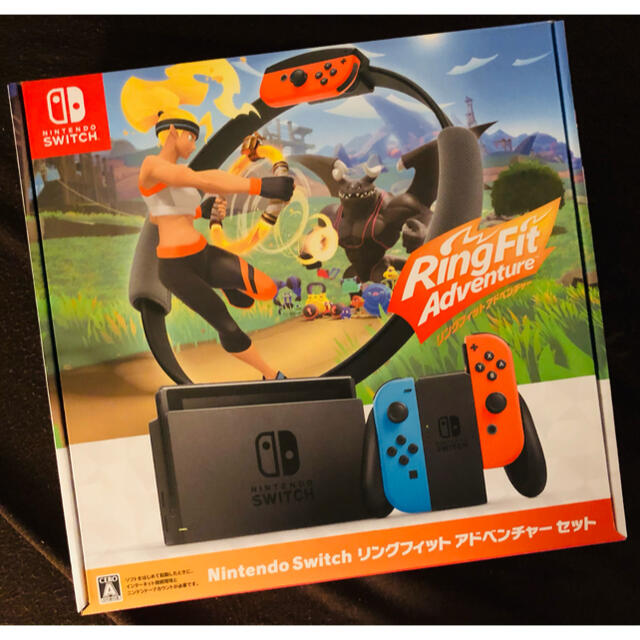 Nintendo Switch(ニンテンドースイッチ)の［新品未開封］Nintendo Switch リングフィットアドベンチャーセット エンタメ/ホビーのゲームソフト/ゲーム機本体(家庭用ゲーム機本体)の商品写真