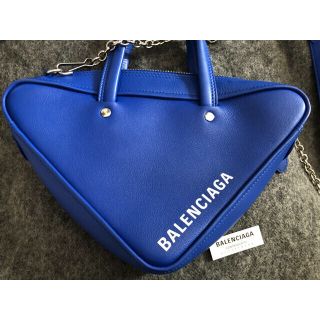 バレンシアガバッグ(BALENCIAGA BAG)のBALENCIAGA バレンシアガ  バッグ トライアングル ブルー(ハンドバッグ)