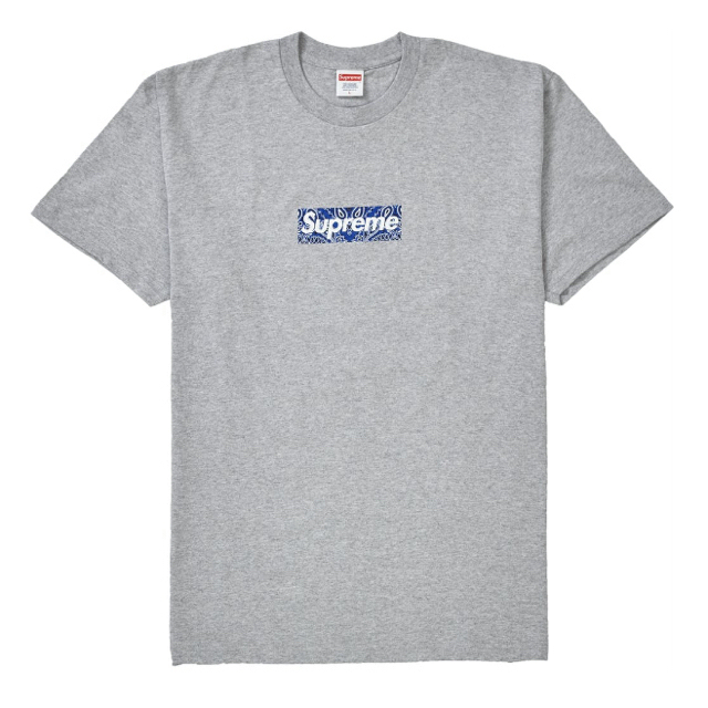 Supreme(シュプリーム)のSupreme Bandana Box Logo Tee Grey L グレー メンズのトップス(Tシャツ/カットソー(半袖/袖なし))の商品写真