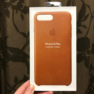 アップル(Apple)のiPhone8plus 純正レザーケース(iPhoneケース)