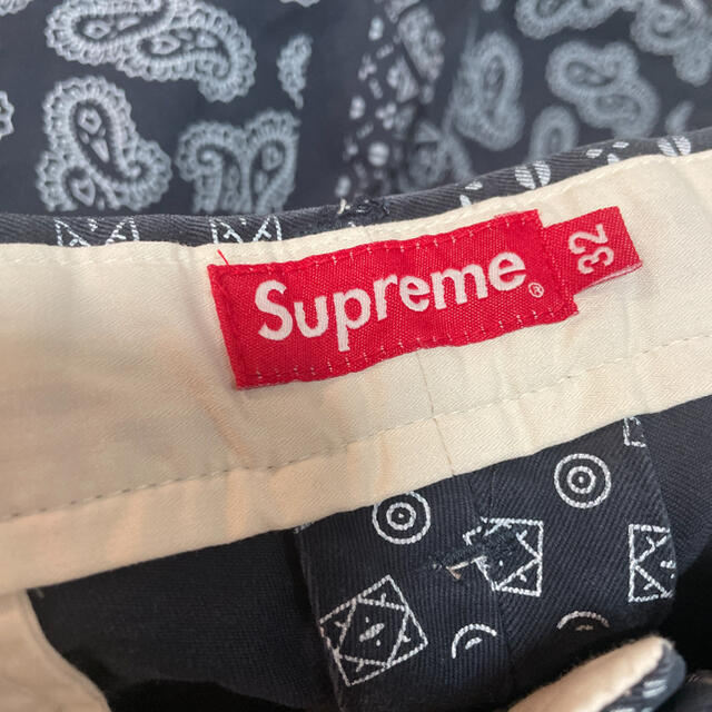 Supreme(シュプリーム)のsupreme Paisley Grid Chino Pant 32 ネイビー メンズのパンツ(チノパン)の商品写真