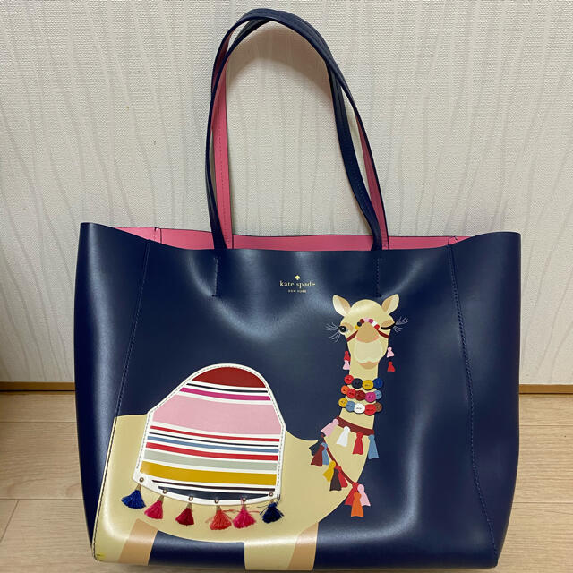 美品 kate spade new york ラクダ トートバッグ - トートバッグ