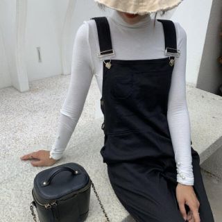 ザラ(ZARA)のバースデーバッシュ オーバーオール BLACK(サロペット/オーバーオール)