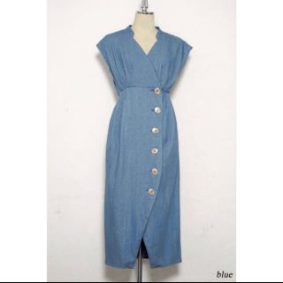 her lip to♡ Denim Wrap-effect Midi Dress(ロングワンピース/マキシワンピース)