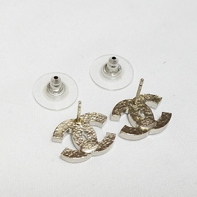 美品 中古 シャネル ピアス ココマーク シルバー ラインストーン 06 V - 1