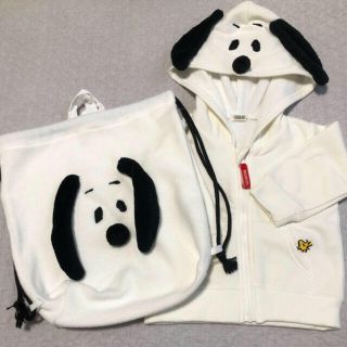 スヌーピー(SNOOPY)のNakashi様専用★スヌーピー/裏起毛パーカー70 リュックセット(トレーナー)