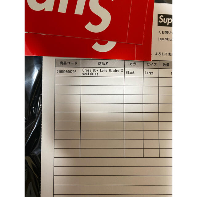 L Supreme Cross Box Logo パーカー ブラック 新品