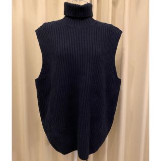 ドリスヴァンノッテン(DRIES VAN NOTEN)の美品DRIES  VAN  NOTENドリスバンノッテンニットベストネイビー　(ニット/セーター)