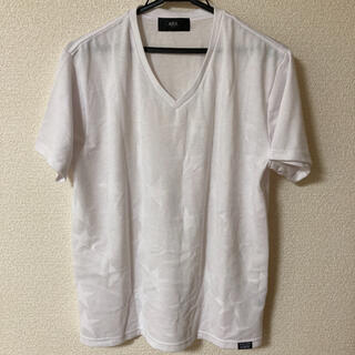 アズールバイマウジー(AZUL by moussy)の最終値下げします！AZUL メンズVネックTシャツ　ホワイト(Tシャツ/カットソー(半袖/袖なし))