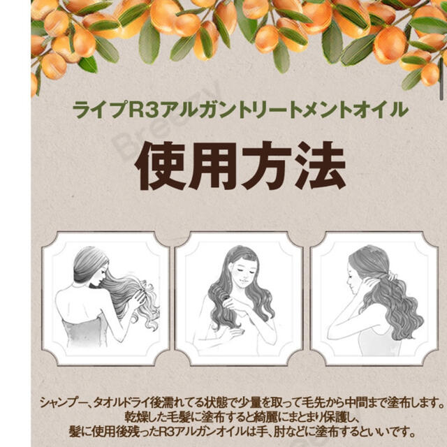 RAIP R3 アルガン ヘアオイル 100ml オーシャンブルー コスメ/美容のヘアケア/スタイリング(ヘアケア)の商品写真