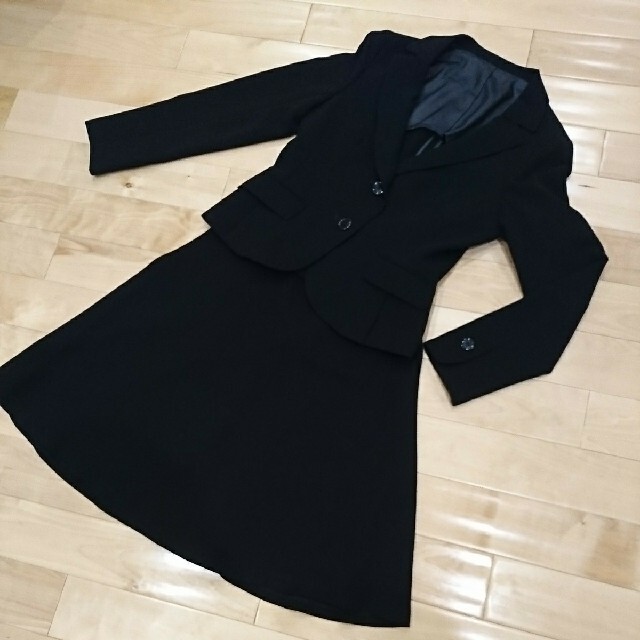 丸井ru セットアップ スーツ フレアスカート 黒