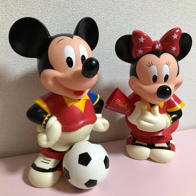 Disney(ディズニー)の激レア 旧三菱銀行のミッキー&ミニーの貯金箱 コインバンク 昭和レトロ  エンタメ/ホビーのコレクション(ノベルティグッズ)の商品写真