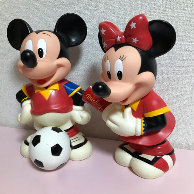 Disney(ディズニー)の激レア 旧三菱銀行のミッキー&ミニーの貯金箱 コインバンク 昭和レトロ  エンタメ/ホビーのコレクション(ノベルティグッズ)の商品写真