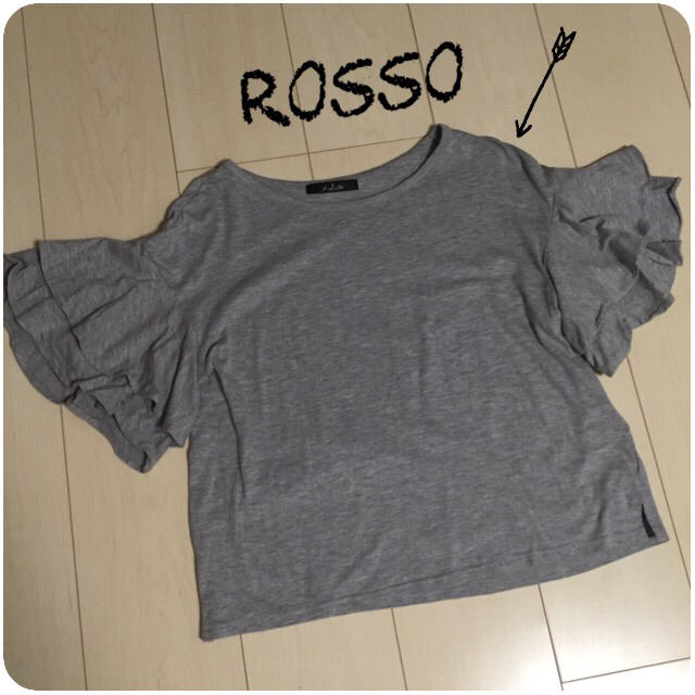 URBAN RESEARCH ROSSO(アーバンリサーチロッソ)のUR ROSSO＊袖フリル Tシャツ レディースのトップス(Tシャツ(半袖/袖なし))の商品写真