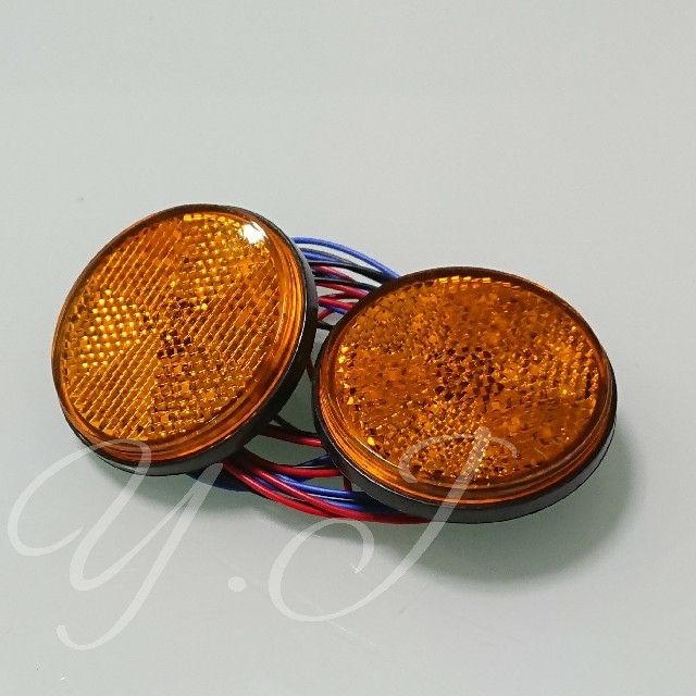 LED リフレクター 24V 反射板 サイドマーカー 2個 (イエロー)の通販 by Y-STYLE shop ｜ラクマ