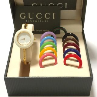 グッチ(Gucci)の1.超美品 グッチ GUCCI 時計 チェンジベゼル(腕時計)