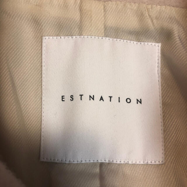 ESTNATION(エストネーション)のエストネーションベージュロングベルテッドコート38 レディースのジャケット/アウター(ロングコート)の商品写真
