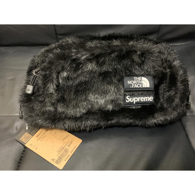 Supreme North Face Faux Fur Waist Bag 黒