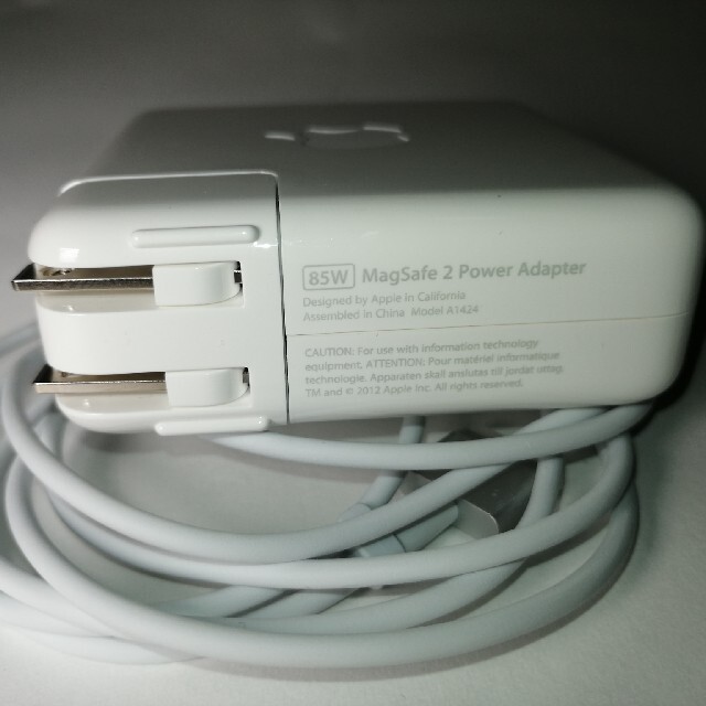 Mac (Apple)(マック)のApple Mac 純正電源85W MagSafe2 PowerAdapter スマホ/家電/カメラのPC/タブレット(PC周辺機器)の商品写真