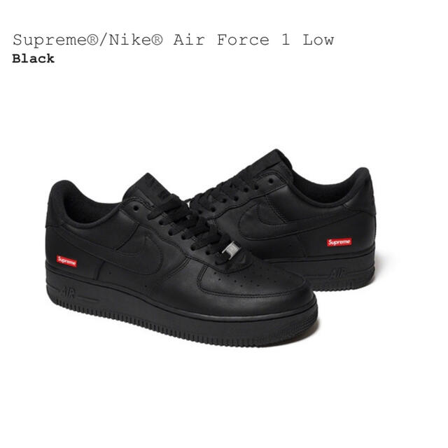 Supreme Nike Air Force 1 Low Black 28cm