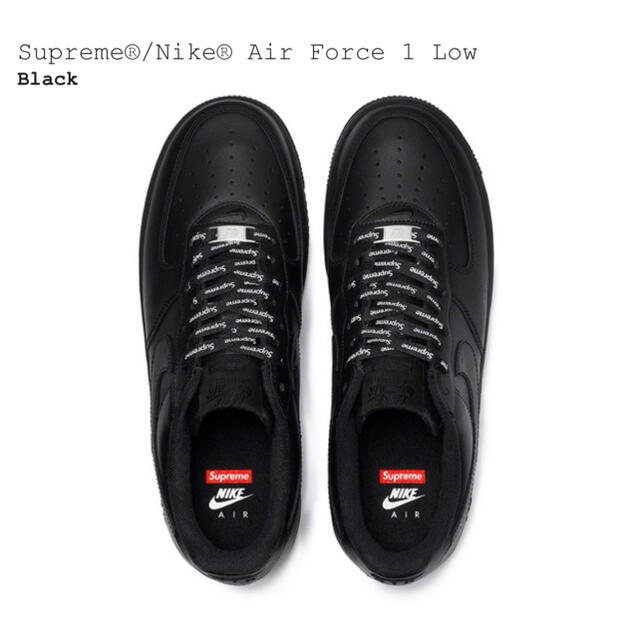 Supreme Nike Air Force 1 Low Black 28cm 2