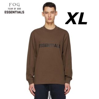 フィアオブゴッド(FEAR OF GOD)のエッセンシャルズ ロンT Tシャツ ロングスリーブ シャツ 茶色 ブラウン(Tシャツ/カットソー(七分/長袖))