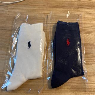 ラルフローレン(Ralph Lauren)の新品　ラルフローレン　靴下　紺色　白　22〜２４　(ソックス)