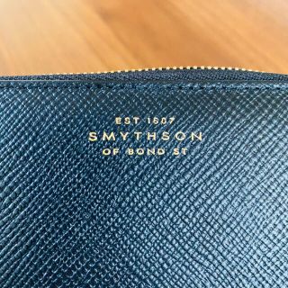 Smythson - 送料込み スマイソン 黒 ジップウォレット 財布 カード ...