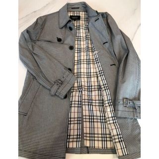 バーバリーブラックレーベル(BURBERRY BLACK LABEL)の美品バーバリーブラックレーベル千鳥柄コート(トレンチコート)