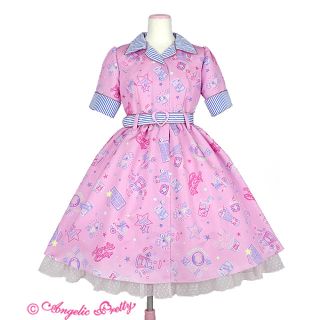 アンジェリックプリティー(Angelic Pretty)のNeon Star Dinerワンピース　ピンク(ひざ丈ワンピース)