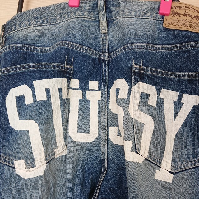 STUSSY デニム ジーンズ ロゴ 34インチ | test.biginformatique.com