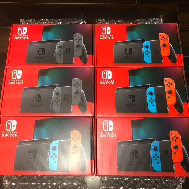 今季一番 Nintendo Switch - Nintendo Switch ネオン4台、グレー2台
