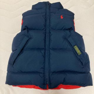 ポロラルフローレン(POLO RALPH LAUREN)のラルフローレン　ダウンベスト ネイビー　レッド　キッズ　2歳　90 リバーシブル(ジャケット/上着)