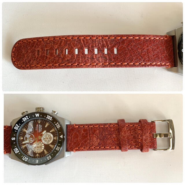 ALPHA INDUSTRIES(アルファインダストリーズ)の【新品】ALPHA INDUSTRIES 腕時計 AL-502M-04 レッド メンズの時計(腕時計(アナログ))の商品写真