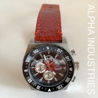 アルファインダストリーズ(ALPHA INDUSTRIES)の【新品】ALPHA INDUSTRIES 腕時計 AL-502M-04 レッド(腕時計(アナログ))