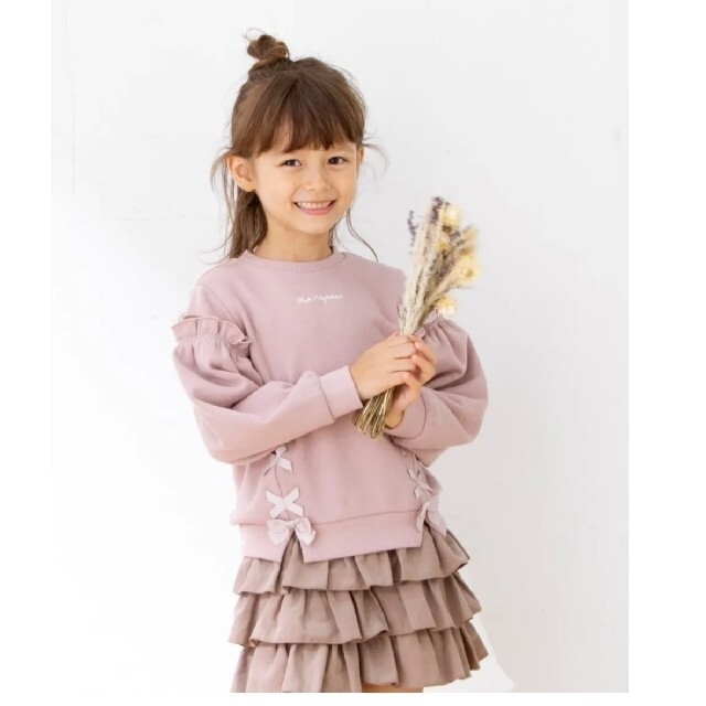 anyFAM(エニィファム)の新品★anyfam kids 裏毛レースアップ トレーナー   130cm キッズ/ベビー/マタニティのキッズ服女の子用(90cm~)(Tシャツ/カットソー)の商品写真