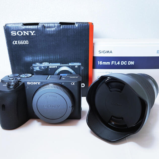 返品不可】 SONY - セット 16㎜f1.4DCDNレンズ α6600本体+SIGMA SONY