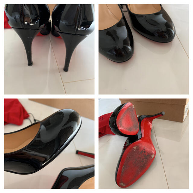 Christian Louboutin(クリスチャンルブタン)のクリスチャンルブタン　エナメル パンプス  黒　35.5 レディースの靴/シューズ(ハイヒール/パンプス)の商品写真