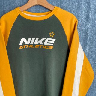 ナイキ(NIKE)のNIKE ATHLETICS ビッグロゴ　プリント　90's カラー(スウェット)