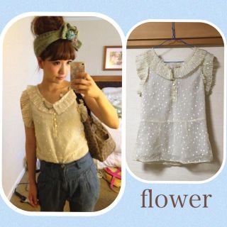 フラワー(flower)のflower＊トップス 新品(シャツ/ブラウス(半袖/袖なし))