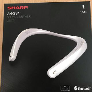 シャープ(SHARP)の美品　シャープ　サウンドパートナー　AN-SS1 ホワイト(ヘッドフォン/イヤフォン)