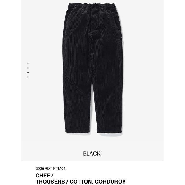 BLACK M 20AW WTAPS CHEF / TROUSERS / COT