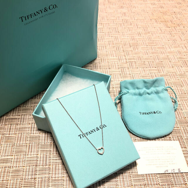 【美品】Tiffany&Co.メトロハートダイヤネックレス