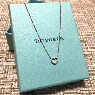 【美品】Tiffany&Co.メトロハートダイヤネックレス