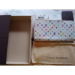 ルイヴィトン(LOUIS VUITTON)のルイヴィトン マルチカラー　白　ジッピーウォレット　キャンバス　財布(財布)