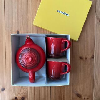 ルクルーゼ(LE CREUSET)のLE CREUSET ティーセット　赤(食器)